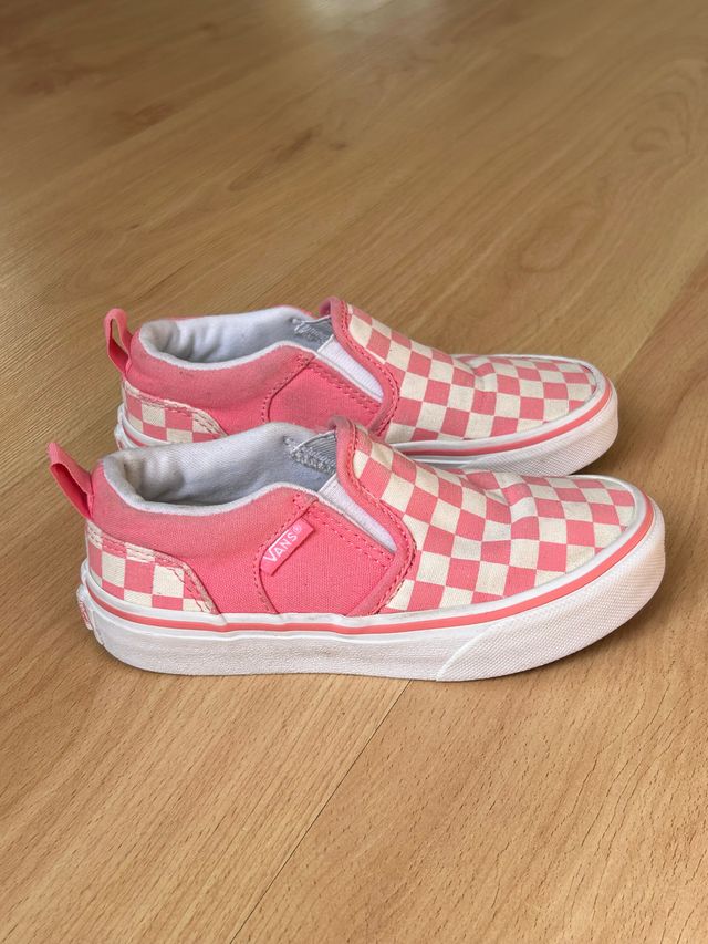 Zapatillas Vans Checkerboard Rosa Talla 29