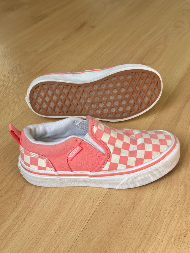 Zapatillas Vans Checkerboard Rosa Talla 29