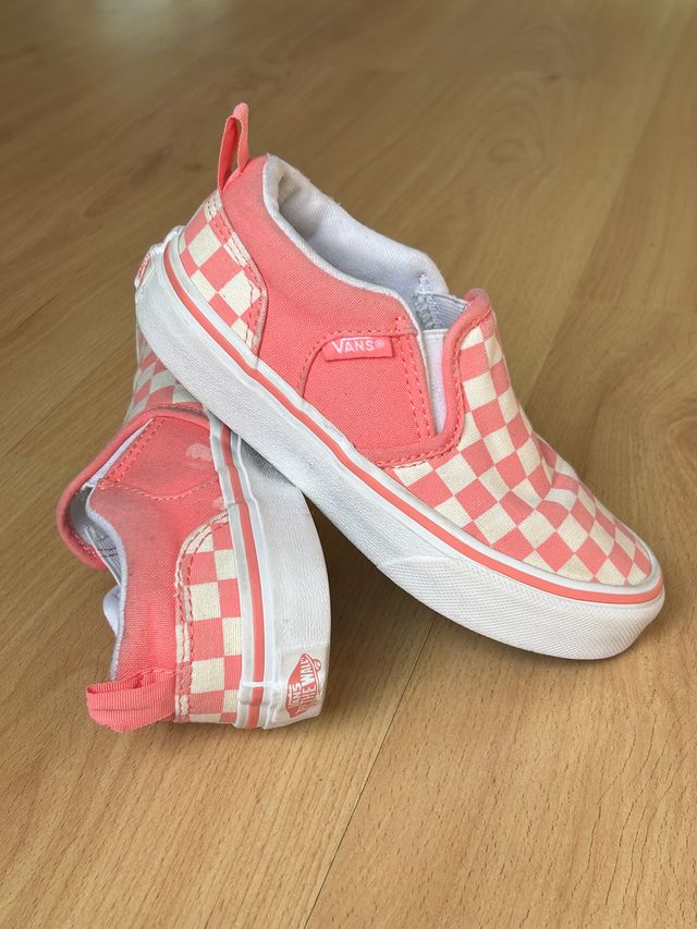 Zapatillas Vans Checkerboard Rosa Talla 29
