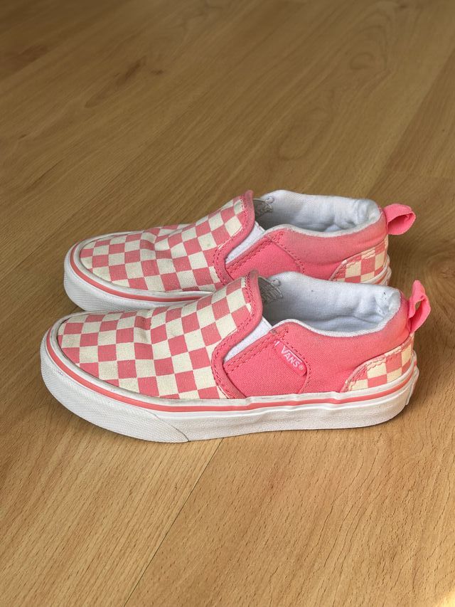 Zapatillas Vans Checkerboard Rosa Talla 29