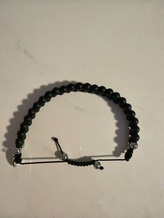Pulsera Lotus Negra y Plateada nueva