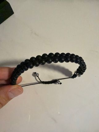 Pulsera Lotus Negra y Plateada nueva