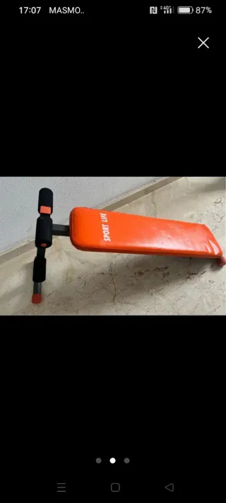 Banco de Gimnasia Sport Life Naranja