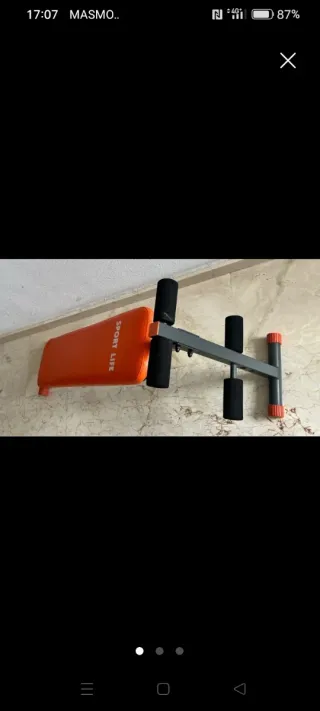 Banco de Gimnasia Sport Life Naranja