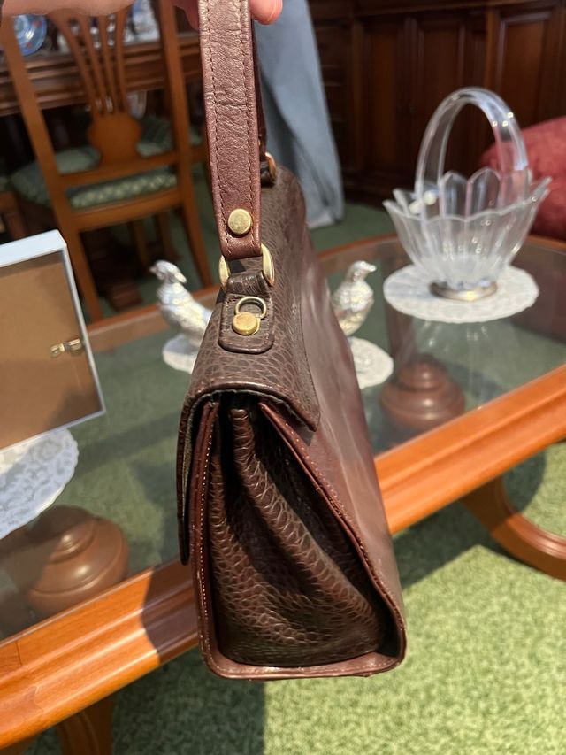 Bolso vintage piel marrón