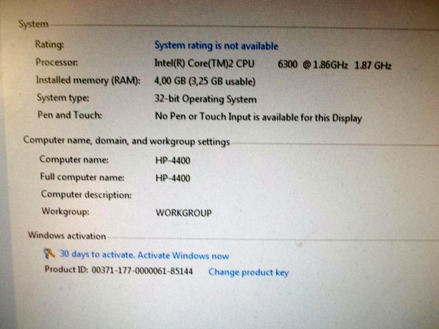 Torre HP xw4400 Workstation 4GB