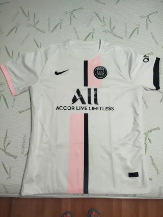 Camiseta Nike PSG Blanco Rosa Talla M
