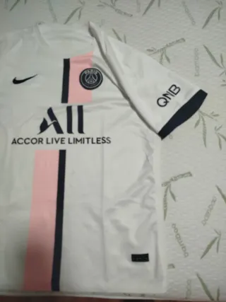 Camiseta Nike PSG Blanco Rosa Talla M