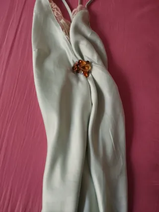 Broche vintage ámbar y dorado