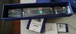 Pulsera Swarovski Cisne Rosa y Oro