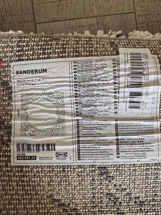 Alfombra Sanderum Beige y Negro