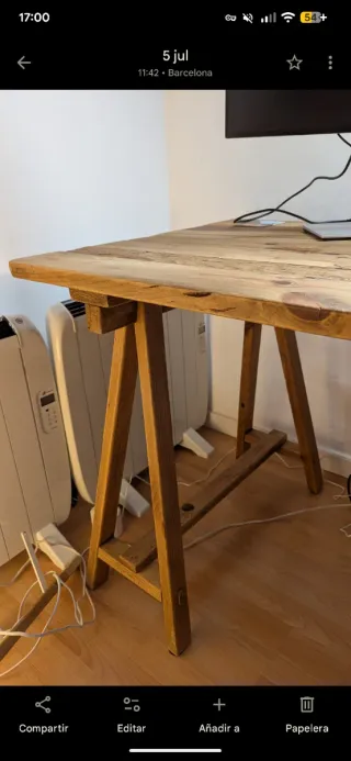 Mesa escritorio rústica madera