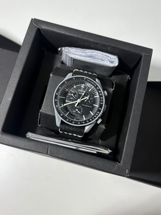 Omega Speedmaster Moonwatch Negro/Plata