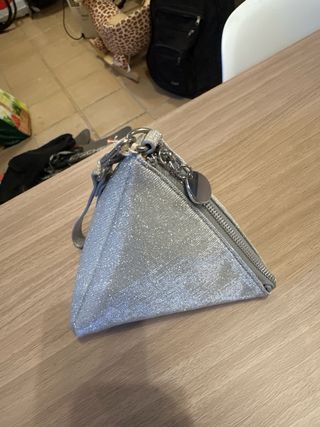 Bolso de fiesta El Corte Inglés plateado