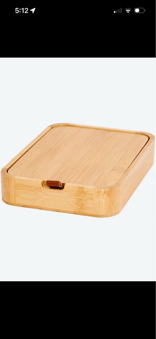 Organizer trucco bambù con specchio