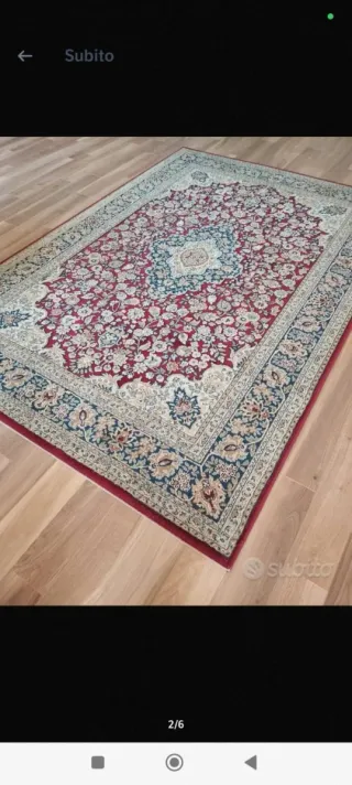 Tappeto classico rosso e blu