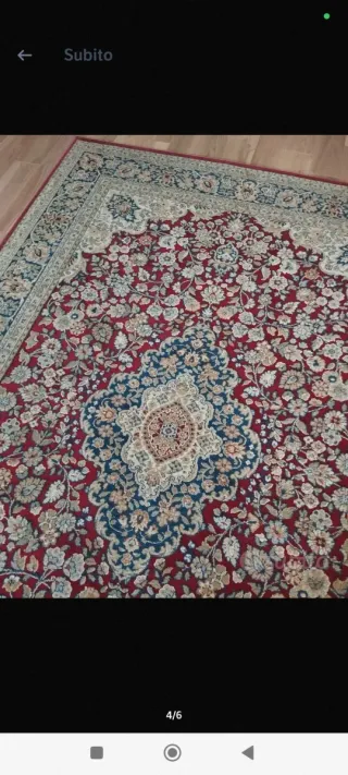 Tappeto classico rosso e blu