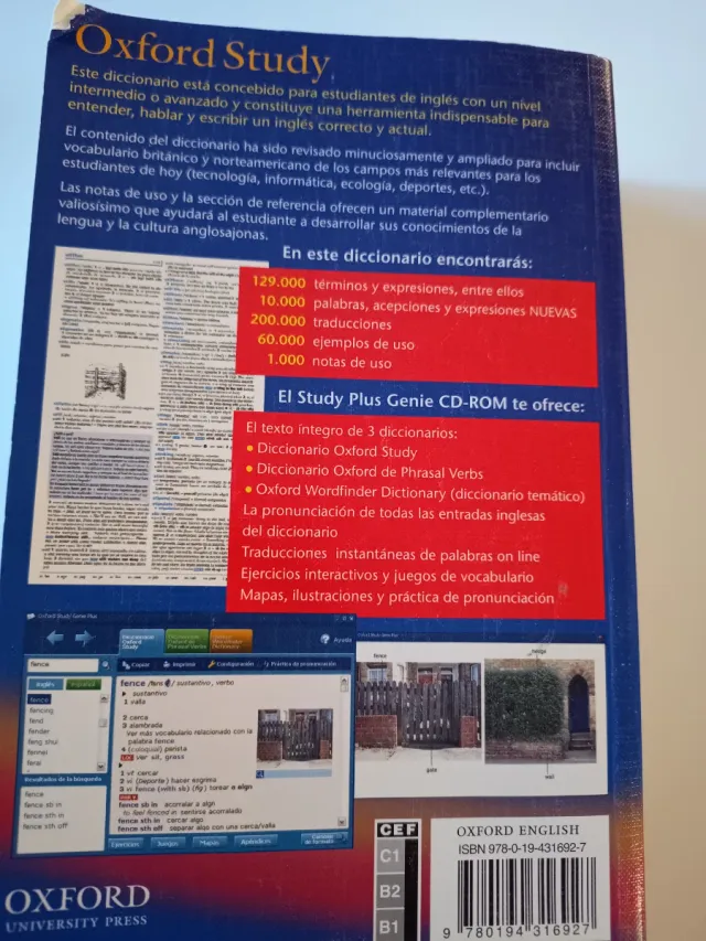 Diccionario Oxford Study para estudiantes de in...