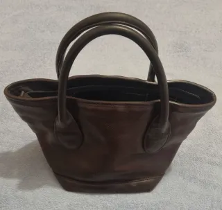 Bolso de mano Barbour piel marrón