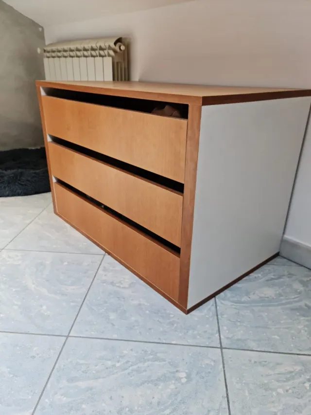Cassettiera legno piccola 3 cassetti