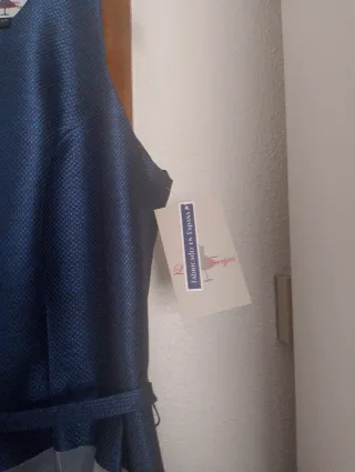 Vestido azul y gris con rayas SIN ESTRENAR 