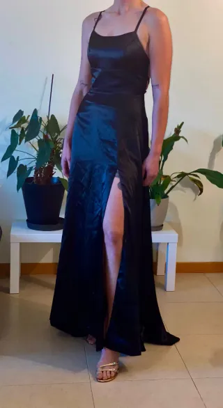 Vestido largo negro boda