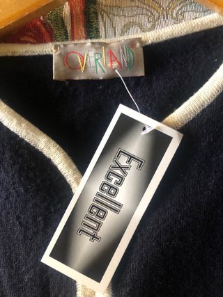 Maglione pura lana blu e bianco