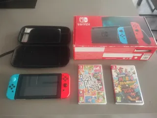 Nintendo Switch Azul/Rojo + Accesorios
