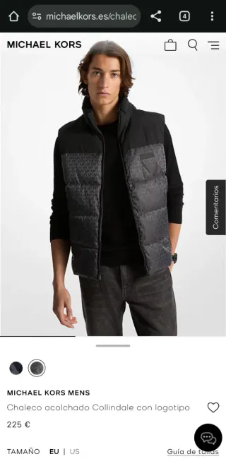 Chaleco Acolchado Michael Kors Original Talla L