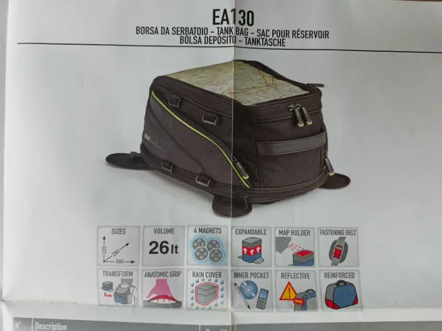 Bolsa depósito Givi EA130 imanes 26L.
