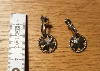 Orecchini quadrifoglio con zirconi