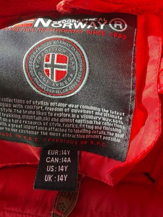Chaqueta Geographical Norway Roja