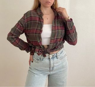 Pull and Bear Camisa/Sobrecamisa Cuadros