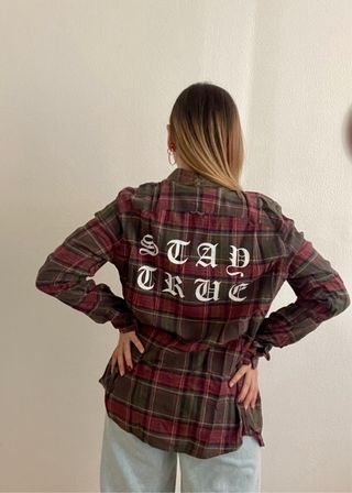 Pull and Bear Camisa/Sobrecamisa Cuadros