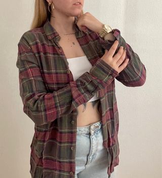 Pull and Bear Camisa/Sobrecamisa Cuadros