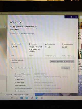 Ordenador de mesa Lenovo Negro