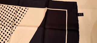 Pañuelo Seda Christian Dior Negro Blanco