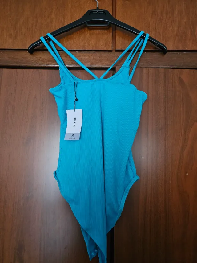 Body Lefties Turquesa Tiras Cruzadas