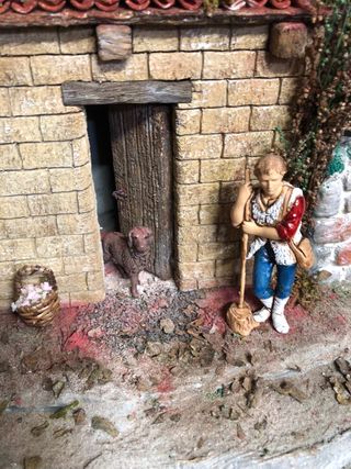 Presepio artigianale in coppo
