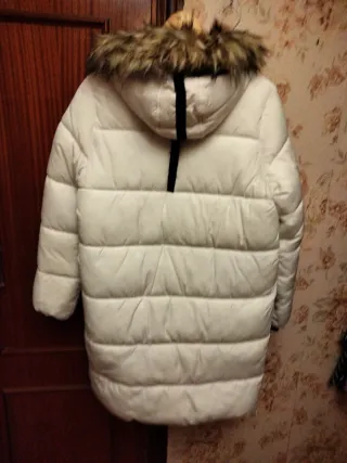 Abrigo de plumas blanco