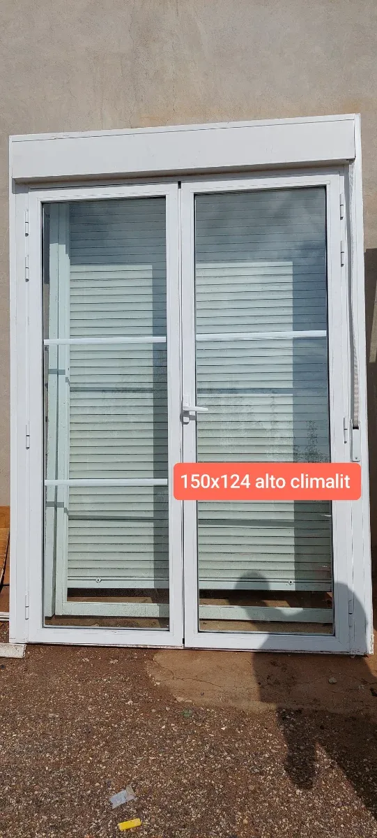 Balconera aluminio 128x244 alto climalit