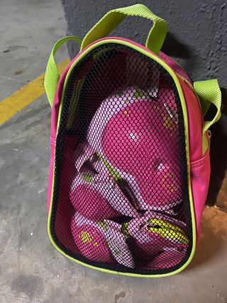 Protecciones patinete infantil rosa