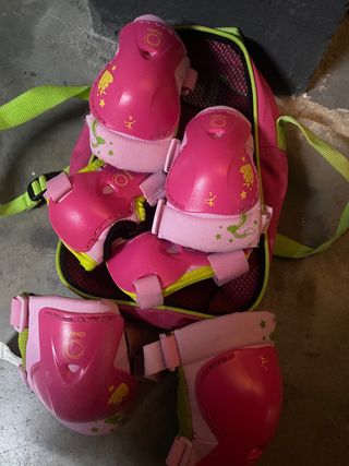 Protecciones patinete infantil rosa
