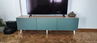 Mueble TV Besta Ikea Roble/Verde