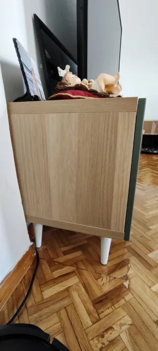 Mueble TV Besta Ikea Roble/Verde