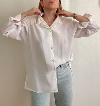 Camisa Vintage Encaje