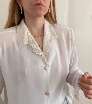 Camisa Vintage Encaje