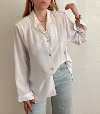 Camisa Vintage Encaje
