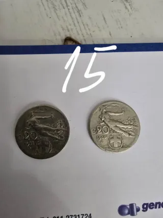 Set di 2 Monete 20 Lire 1910-1911