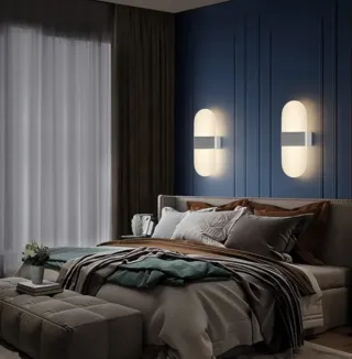 Set 2 Applique LED muro 3000 K per casa
